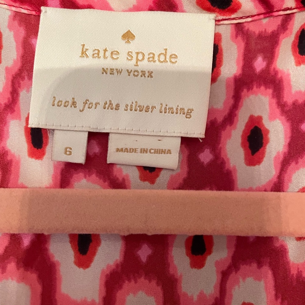 kate spade Red and White Long Sleeve Dress - Picture 4 of 7